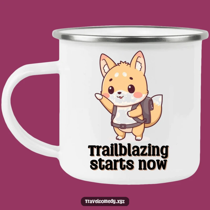 Funny Adventure Animal Backpack Camping Mug: Explore with Eager Spirit