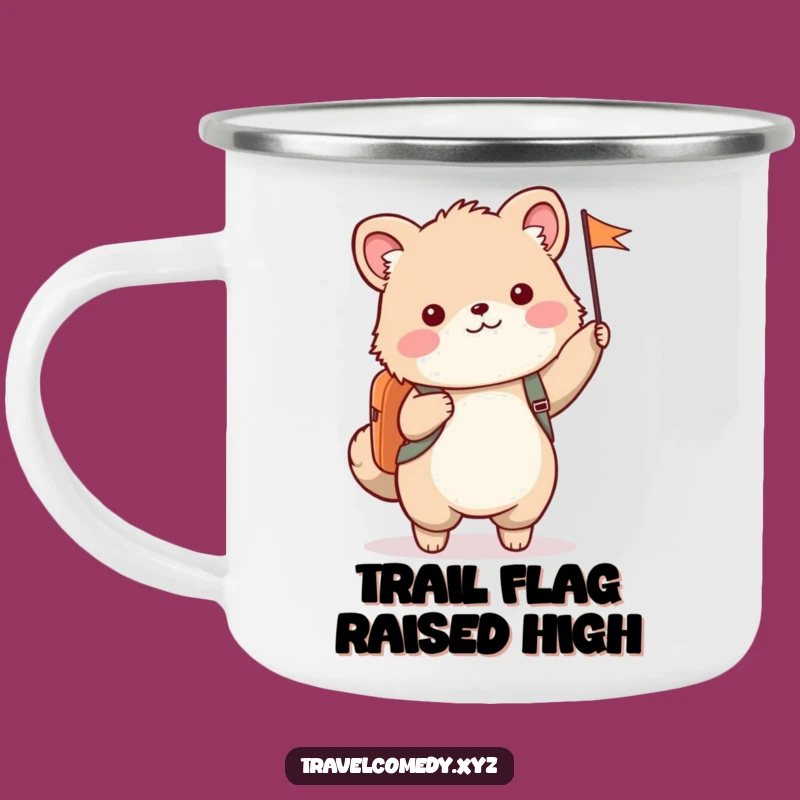 Funny Adventure Camping Mug - Cheerful Waving Animal Drinkware