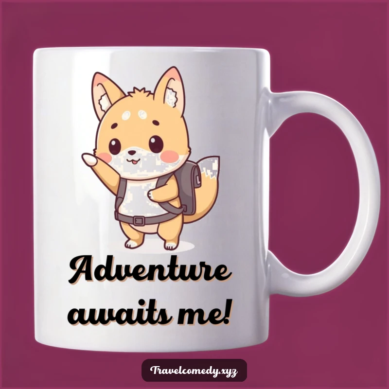 Funny Adventure Animal Backpack Mug: Eager Explorer Gift for Go-Getters