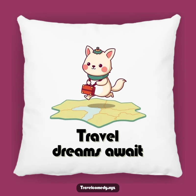 Funny Travel Pillow - Cozy Stylized Animal Accent Pillow