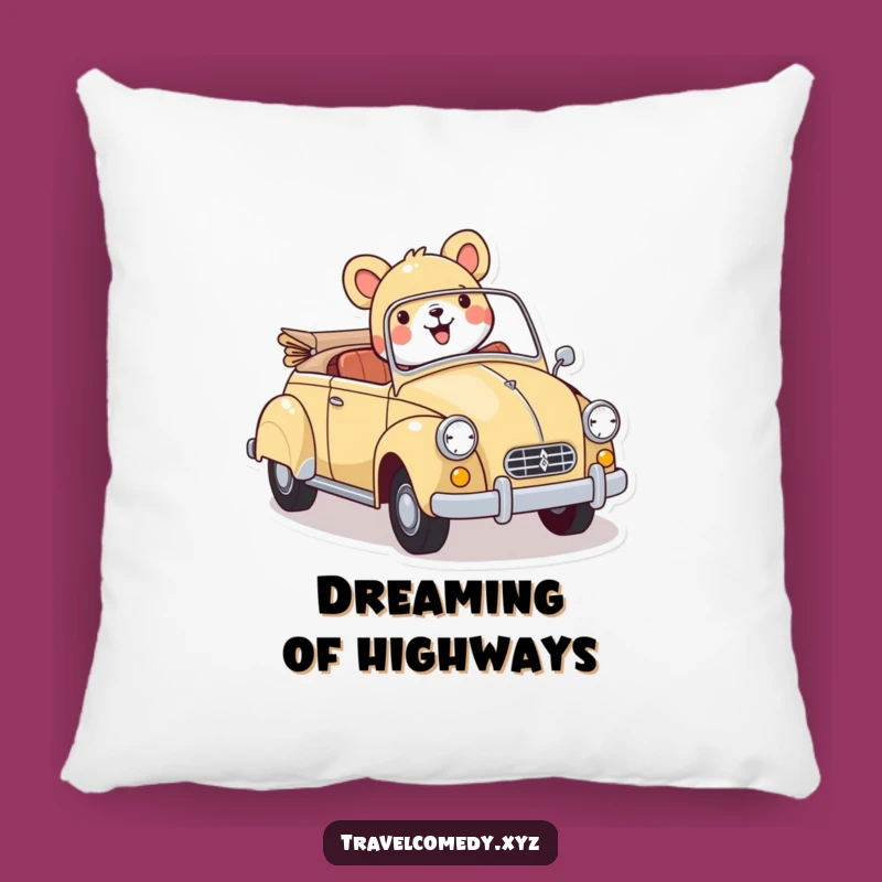 Funny Vintage Car Animal Pillow: Cuddle Up with This Hilarious and Adorable Accent Pillow!