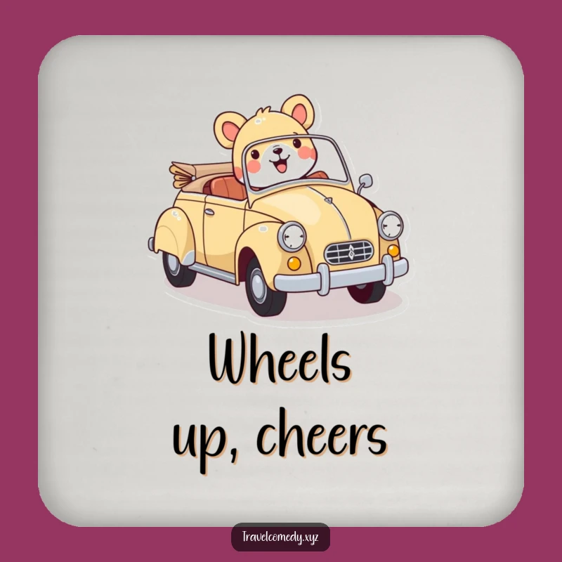 Funny Vintage Car Animal Coasters: Protect Surfaces with This Hilarious and Charming Set!