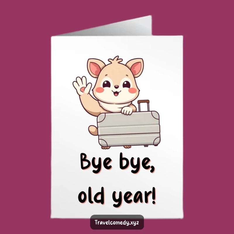 Free Printable Birthday Card: Waving Goodbye Animal - Funny Downloadable Gift!