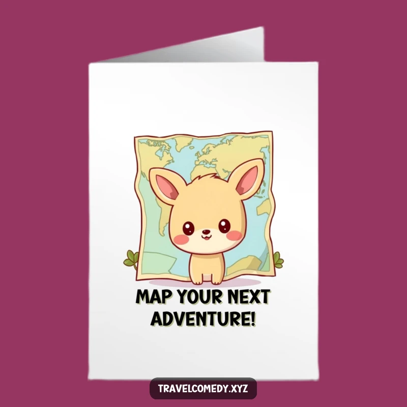 Free Printable Birthday Card: Map Gazing Animal - Funny Downloadable Gift!