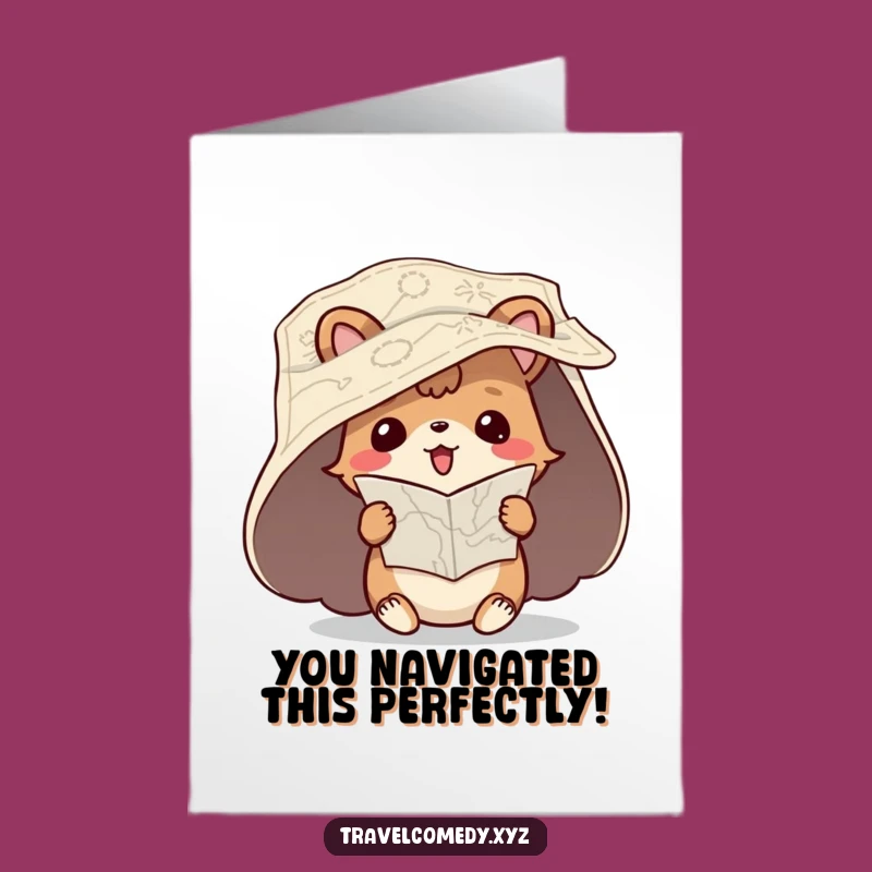 Free Printable Congrats Card: Map Mishap Animal, Humorous Downloadable