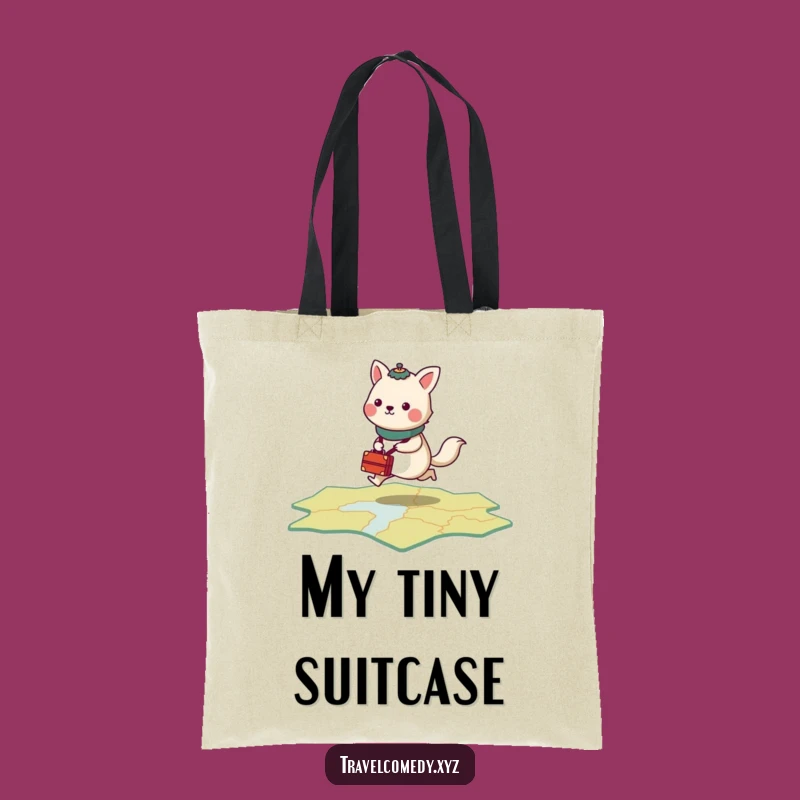 Funny Travel Tote Bag - Stylized Animal Map Carry-All