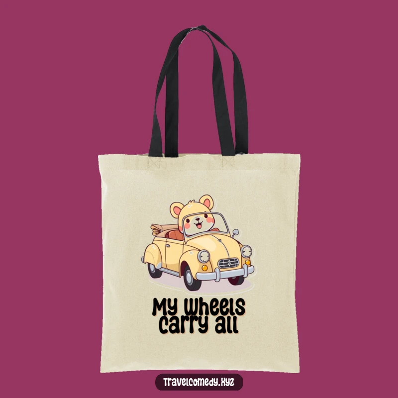 Funny Vintage Car Animal Tote Bag: Carry Your Goods in This Charming and Humorous Tote!